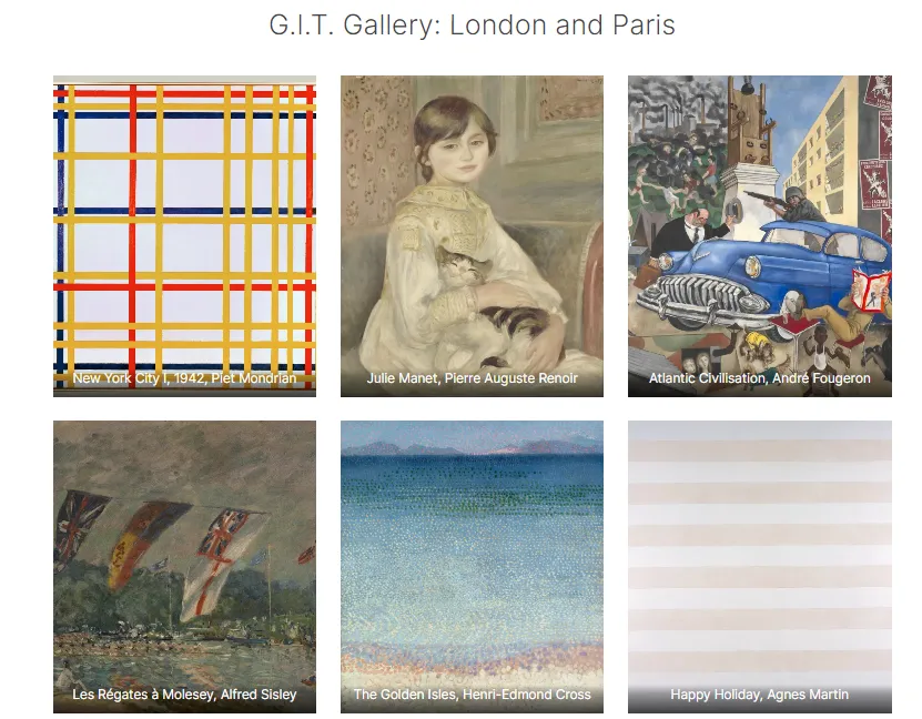 Gallery art in London and Paris