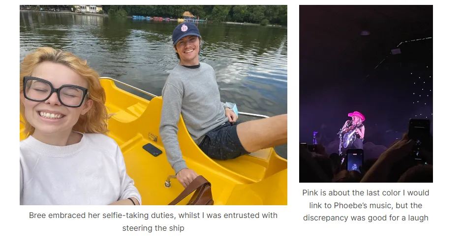 Bree and Jackson enjoying time on the water and a seeing a concert